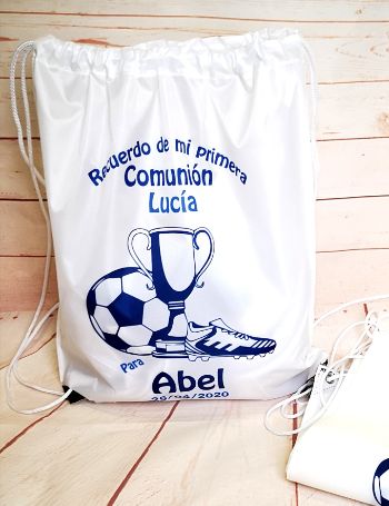 mochila fútbol comunión