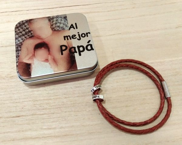 pulsera aros hombre cierre fino - Imagen 3