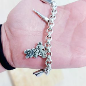 Pulsera baño plata. Cristal Swarosky