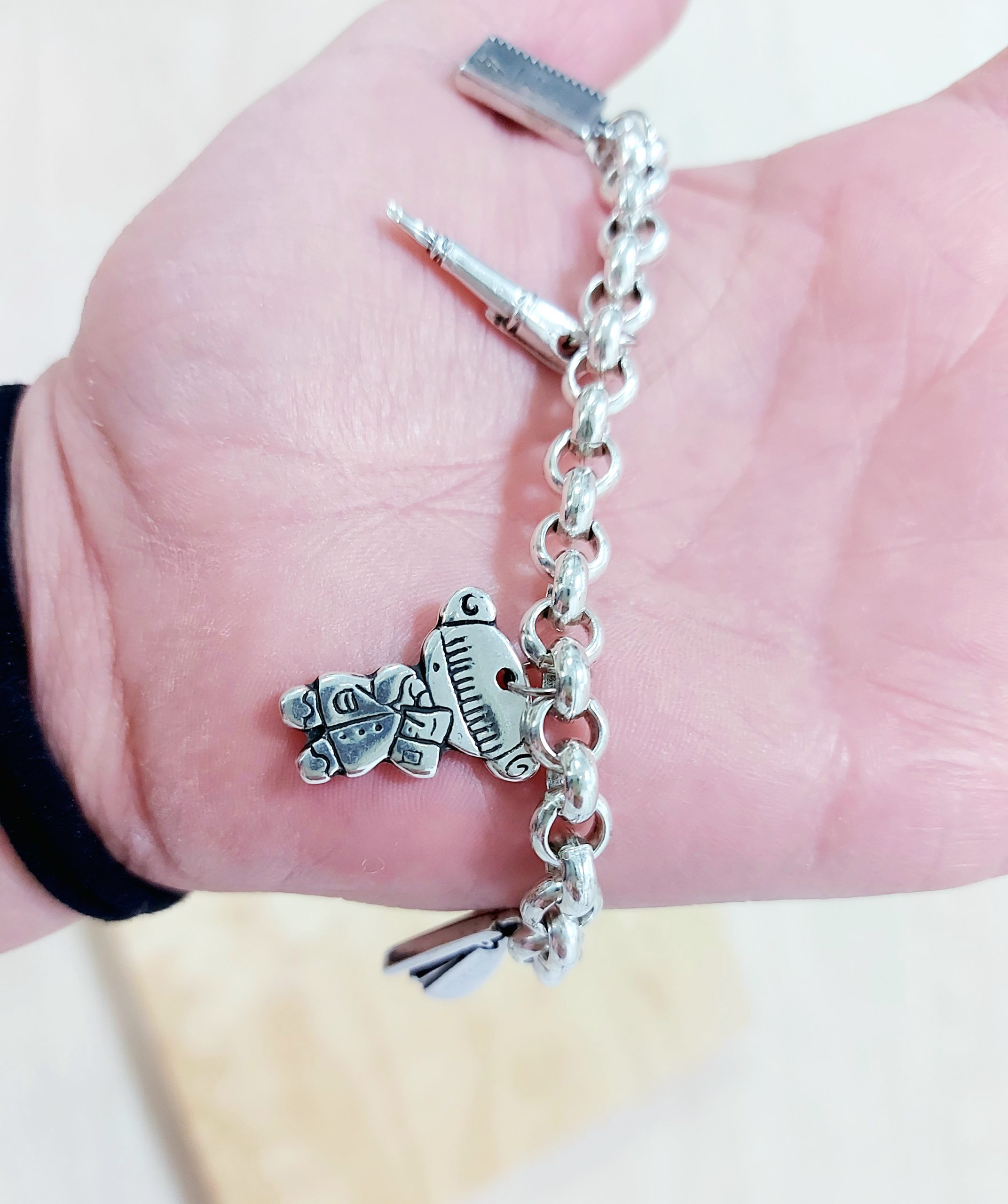 Pulsera baño plata. Cristal Swarosky