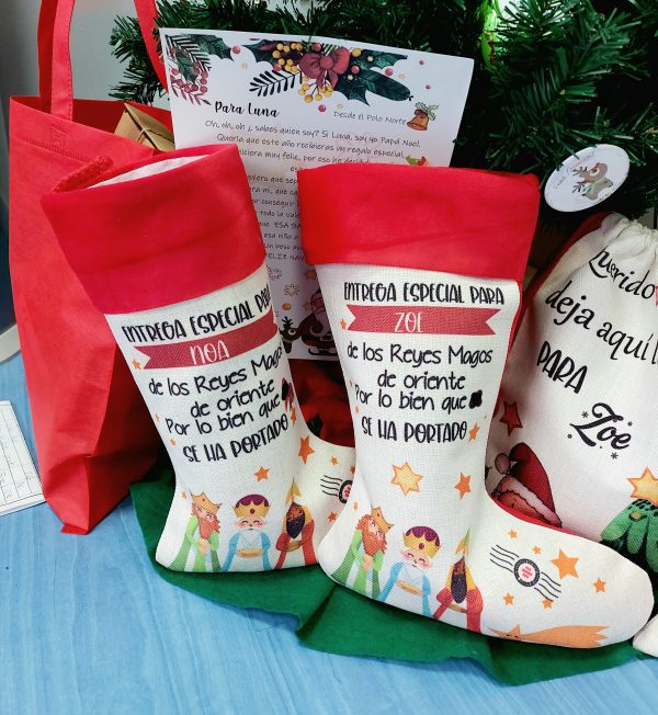 Calcetín Navidad Reyes Magos