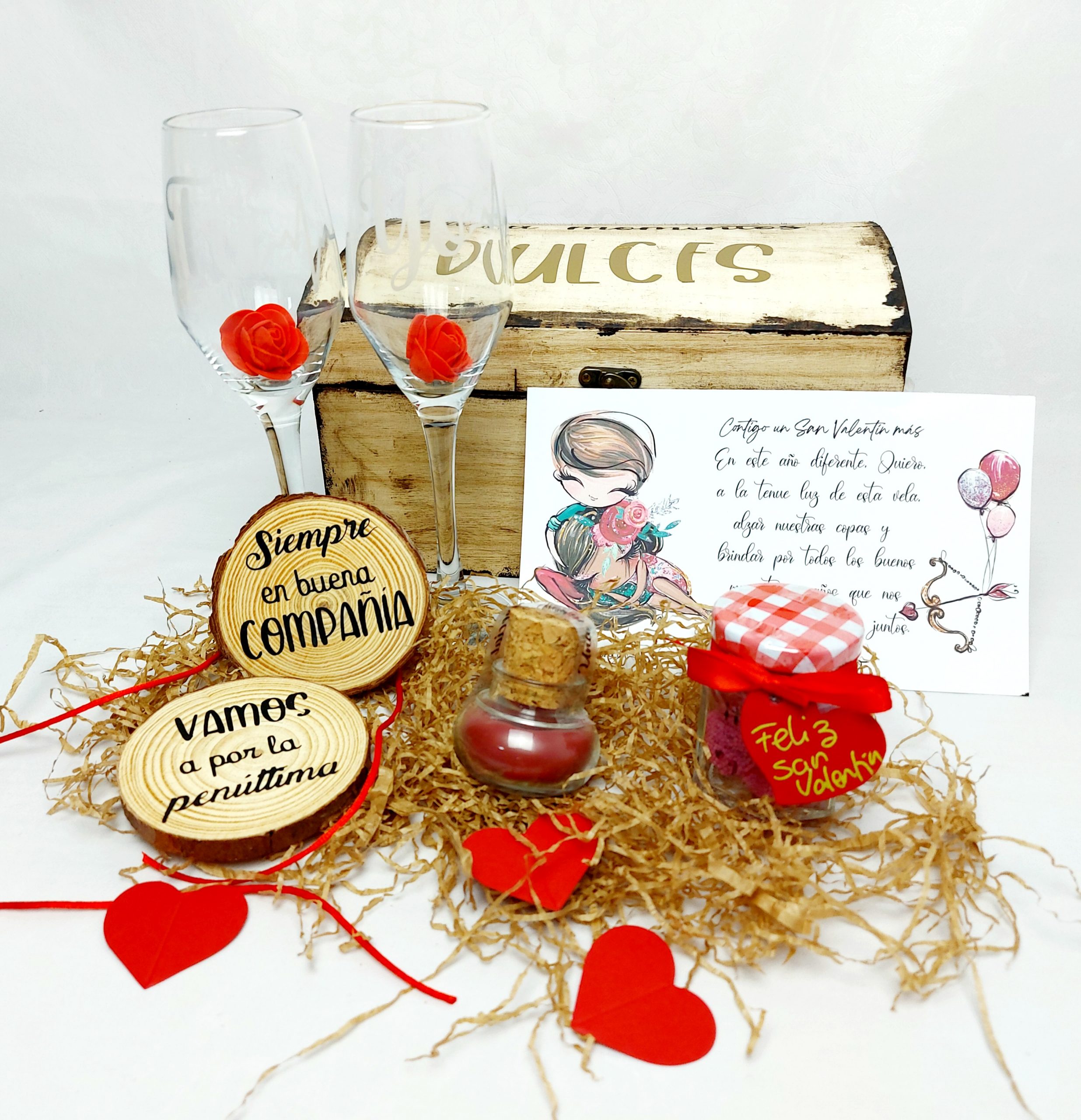 Pack Copas en Caja de Madera - Imagen 6