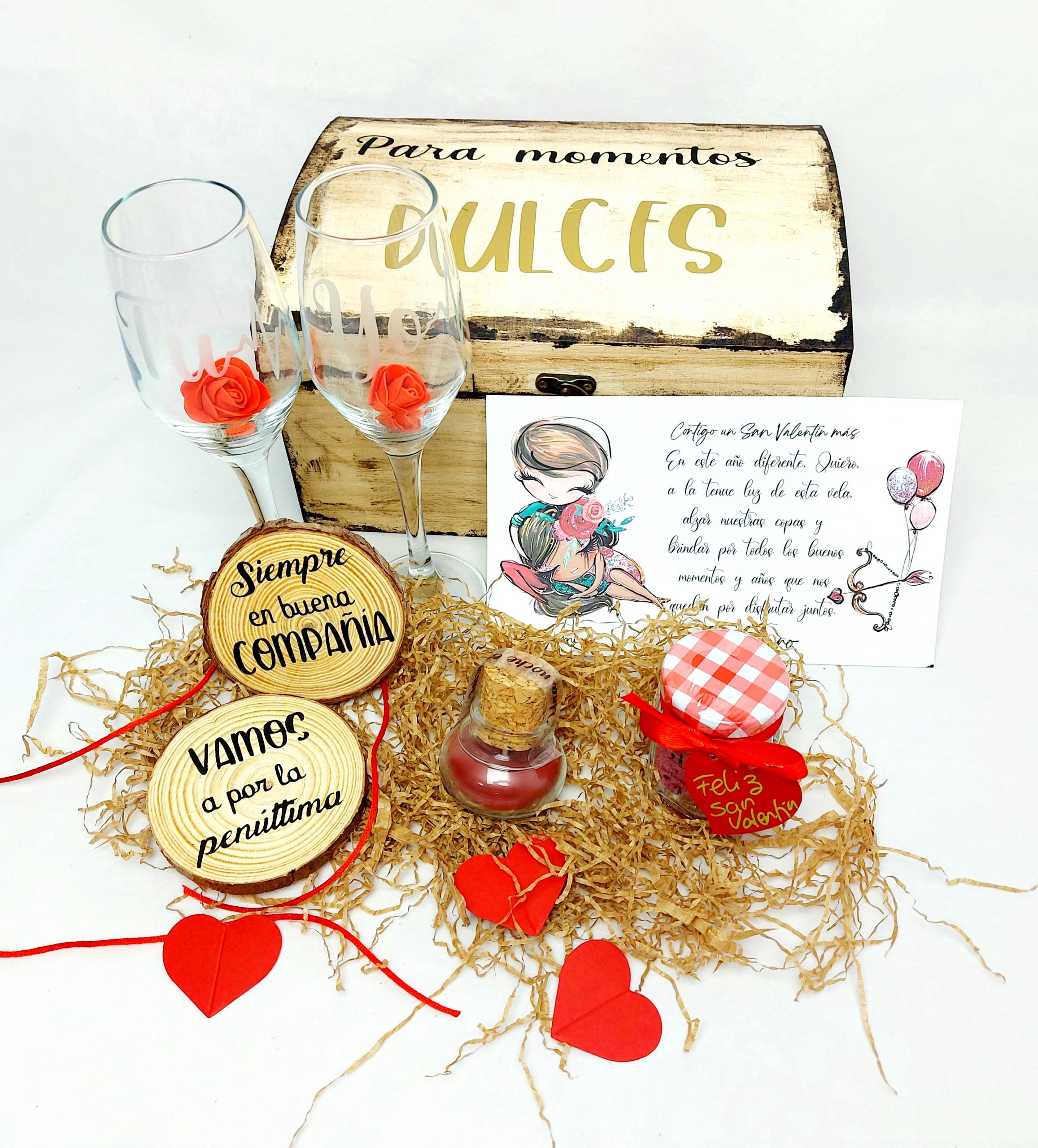 Pack Copas en Caja de Madera - Imagen 3