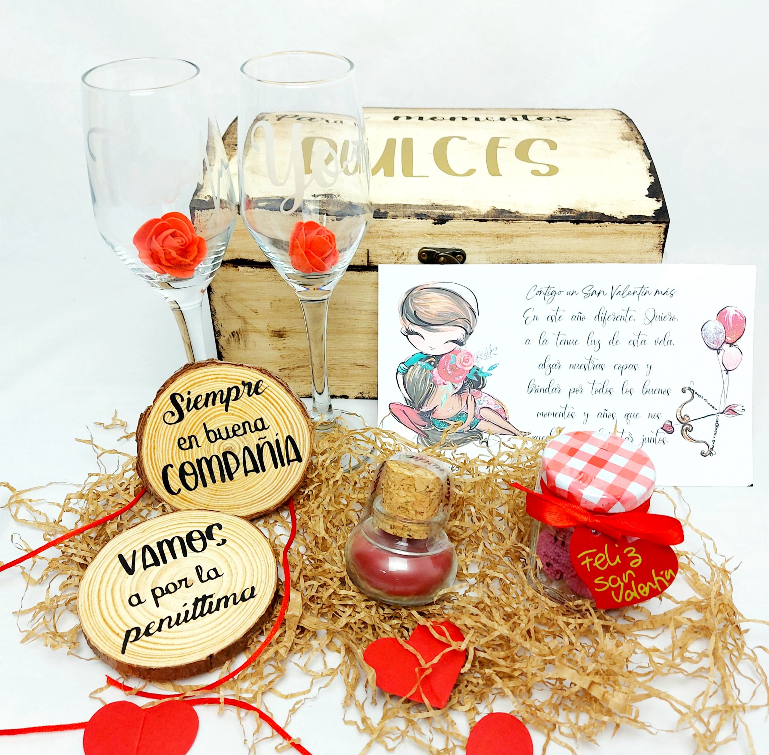 Pack Copas en Caja de Madera - Imagen 8