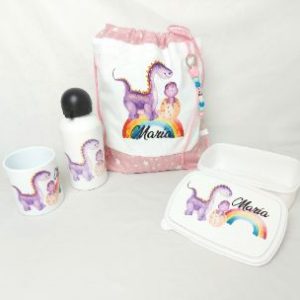CONJUNTO DINOSAURIO LILA