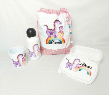 CONJUNTO DINOSAURIO LILA