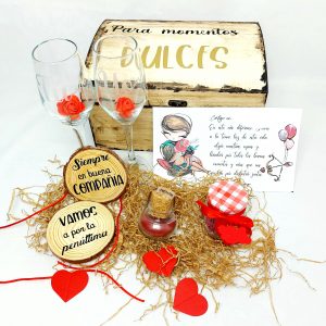 Pack Copas en Caja de Madera