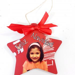 Estrella Madera con foto