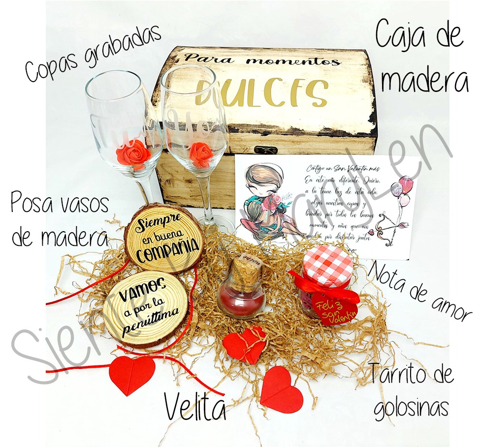 Pack Copas en Caja de Madera - Imagen 5