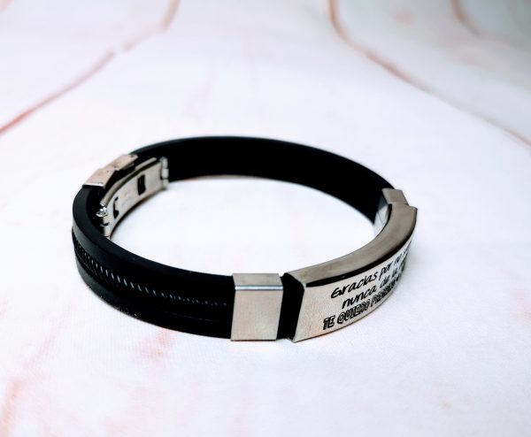 Pulsera hombre texto personalizado - Imagen 3