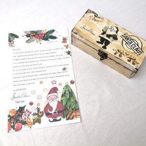 caja madera y carata reyes magos