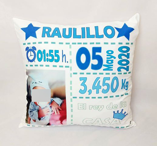 Cojín datos tono azul - Imagen 2