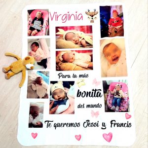 Manta polar con peluche 96 x 76
