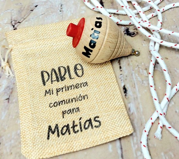 Peonzas en bolsita de ráfia