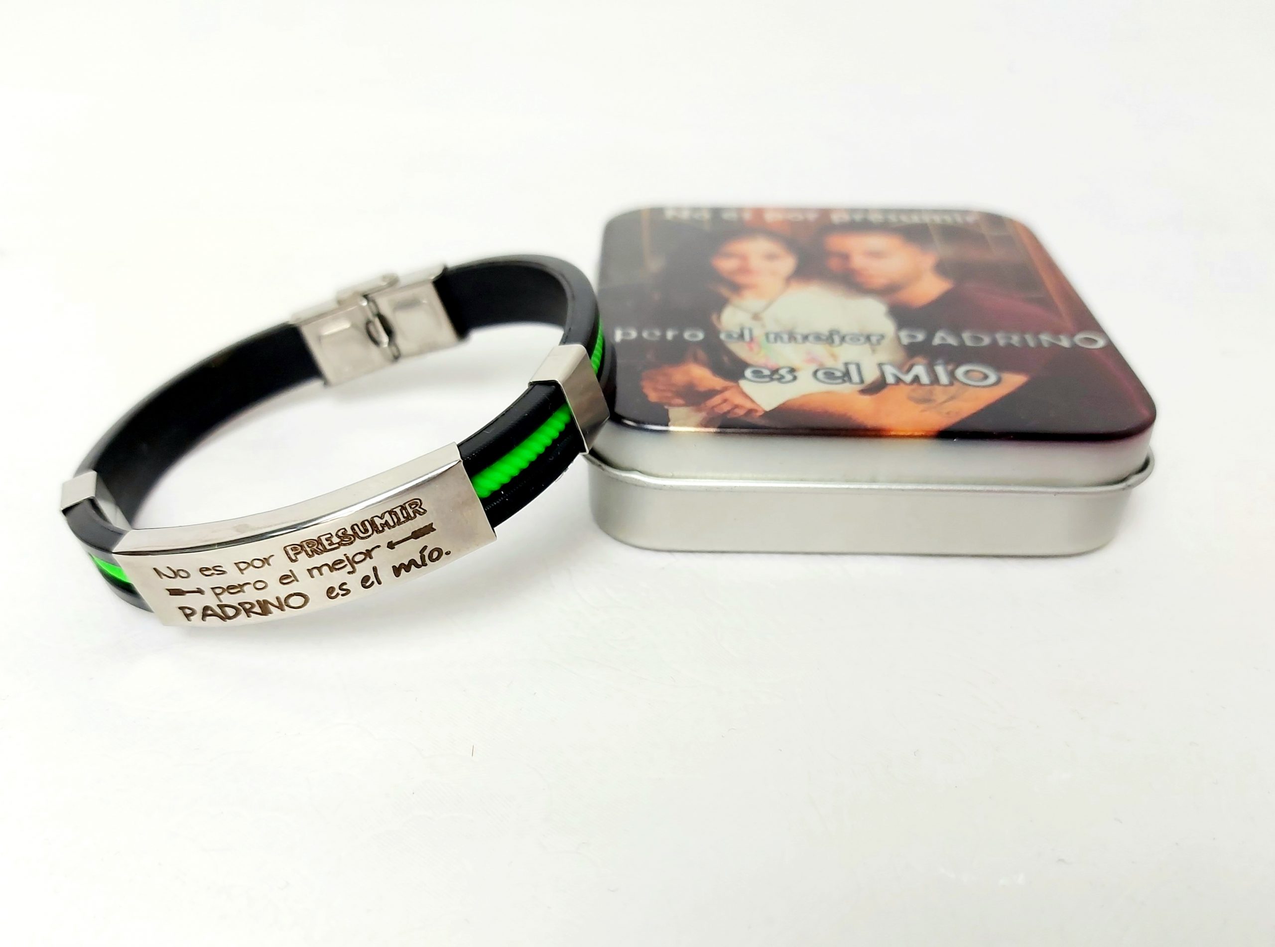 Pulsera verde padrino - Imagen 3