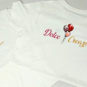 Camisetas blanca, logo. pack 10 unid.