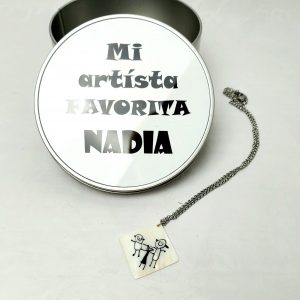 Colgante Nácar cordón acero