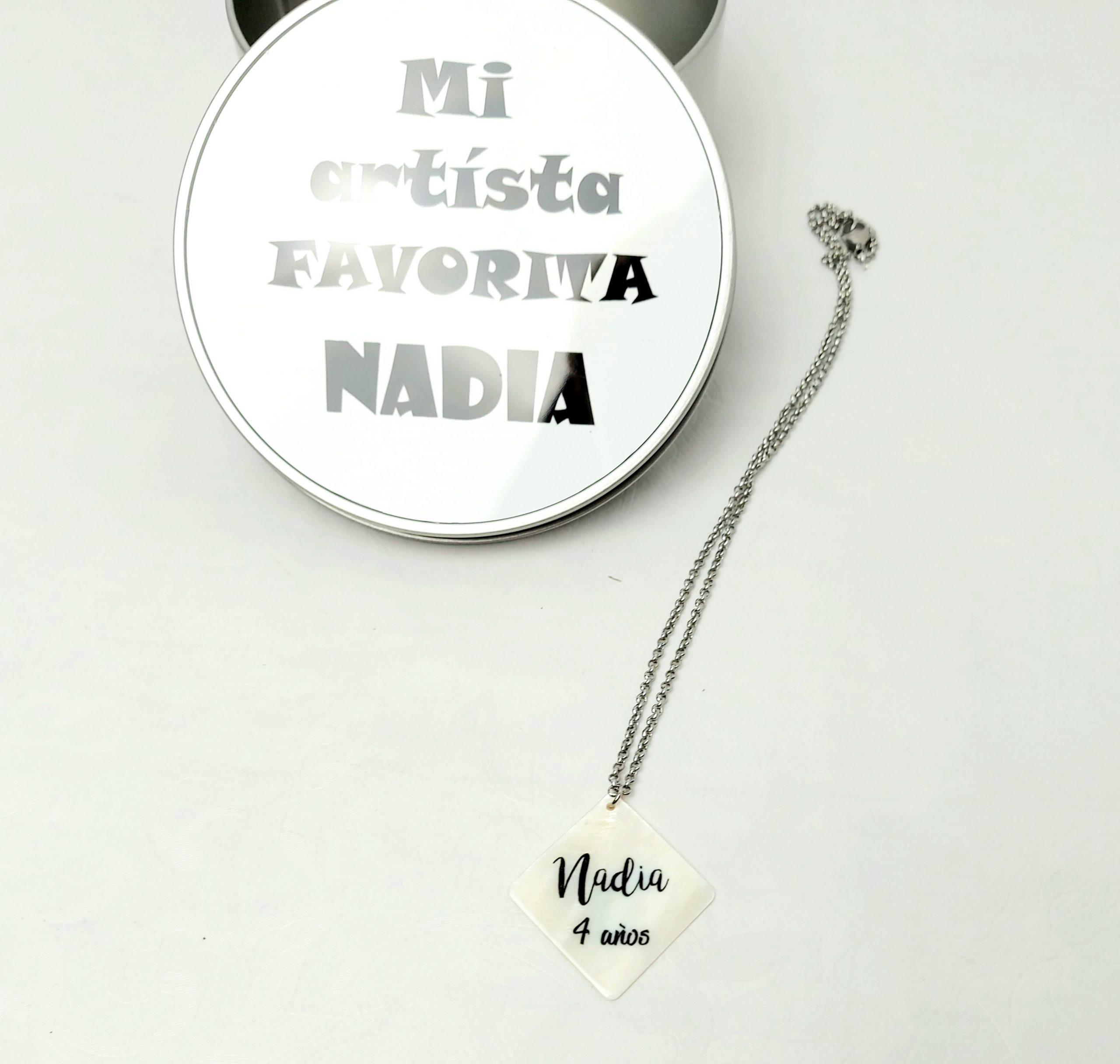Colgante Nácar cordón acero - Imagen 3