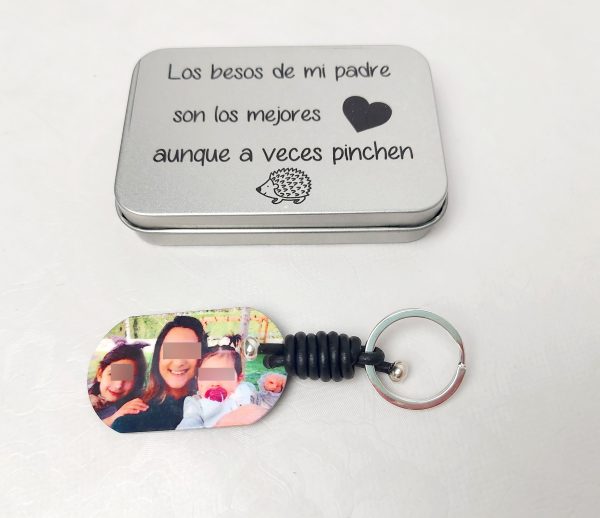 Los besos de papa... llavero aluminio - Imagen 2