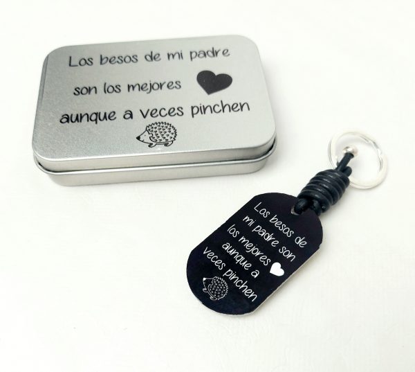 Los besos de papa... llavero aluminio