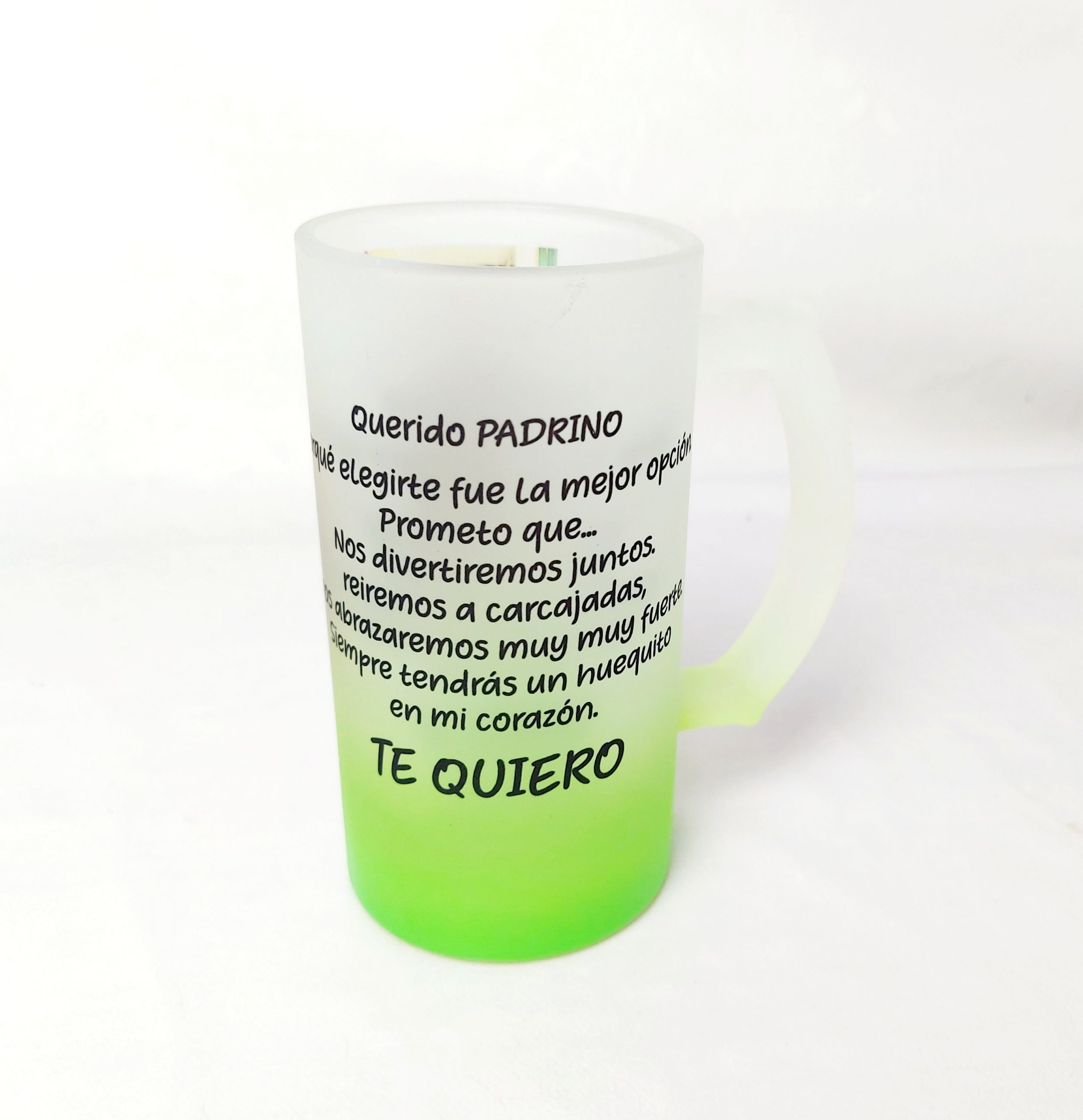Jarra cerveza cristal verde