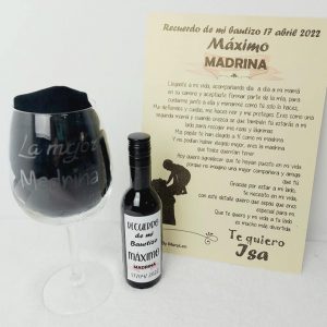 Copa vino con lámina