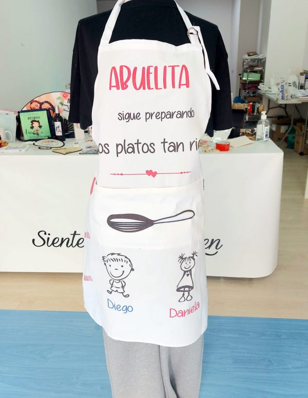 Delantal abuelita dibujos