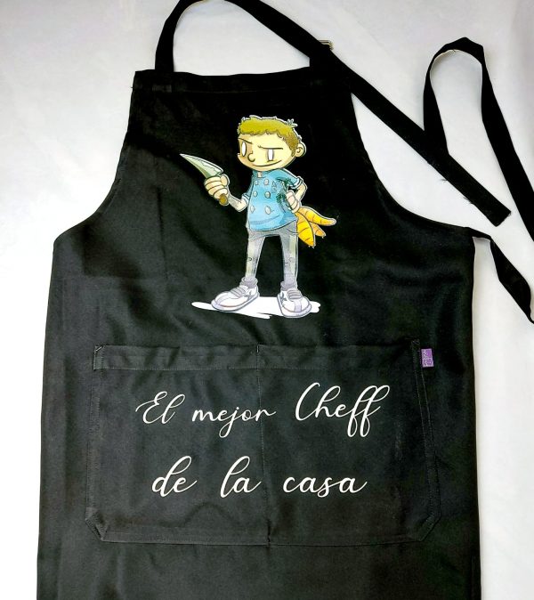 Delantal el mejor cheff negro - Imagen 2