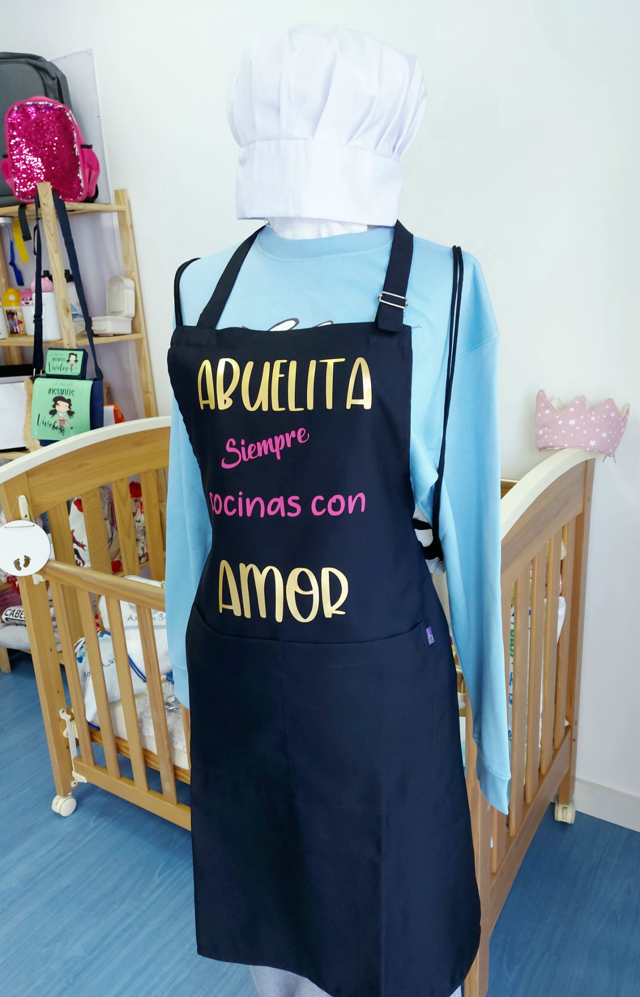 Delantal abuelita cocinas con amor - Imagen 3