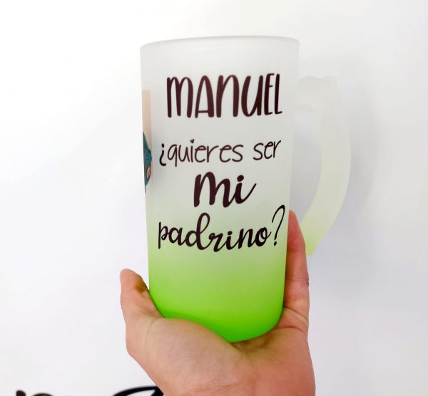 Jarra cerveza cristal verde - Imagen 4