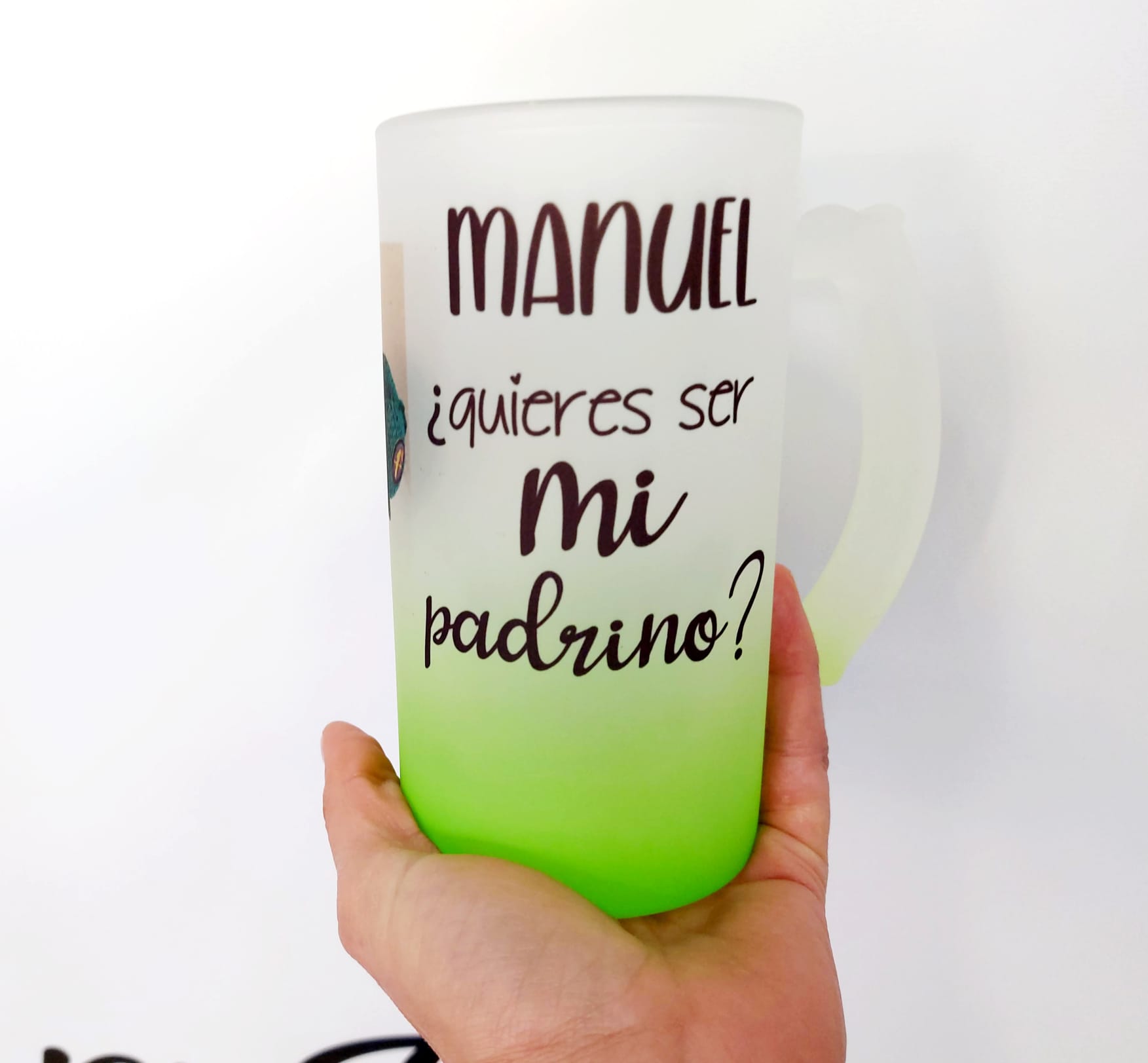 Jarra cerveza cristal verde - Imagen 4