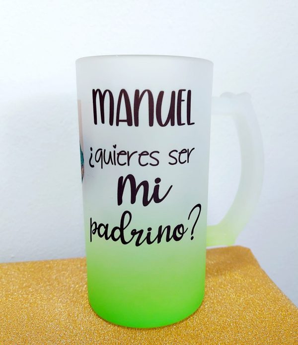 Jarra cerveza cristal verde - Imagen 2
