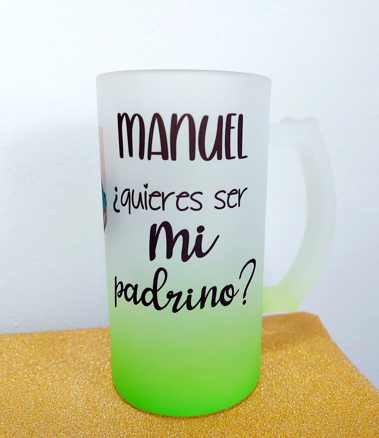 Jarra cerveza cristal verde - Imagen 2