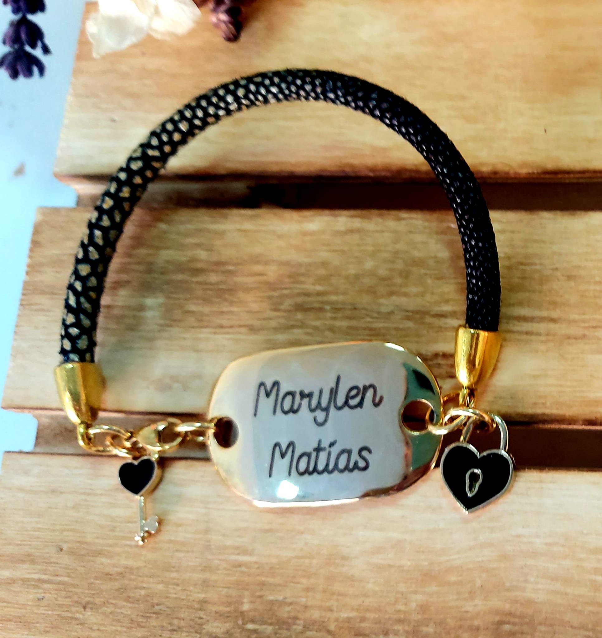 Pulsera cordón pez dorada - Imagen 2