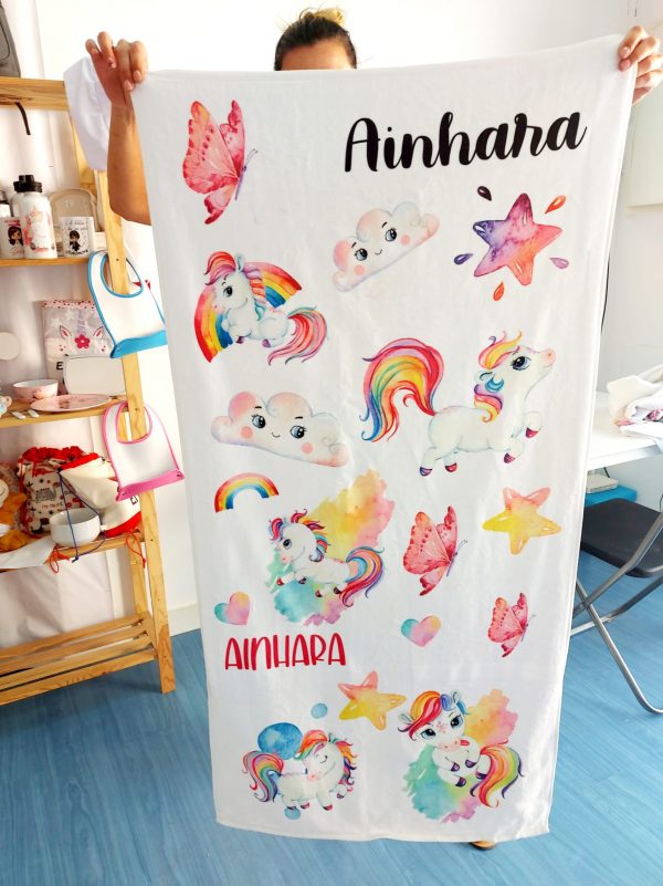 Toalla unicornio colores