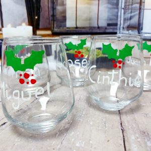 Vasos cristal pintados a mano