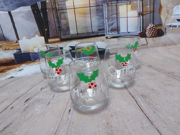 Vasos cristal pintados a mano - Imagen 2