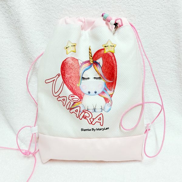 Mochila unicornio corazón - Imagen 3