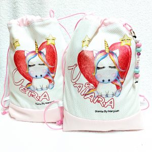 Mochila unicornio corazón