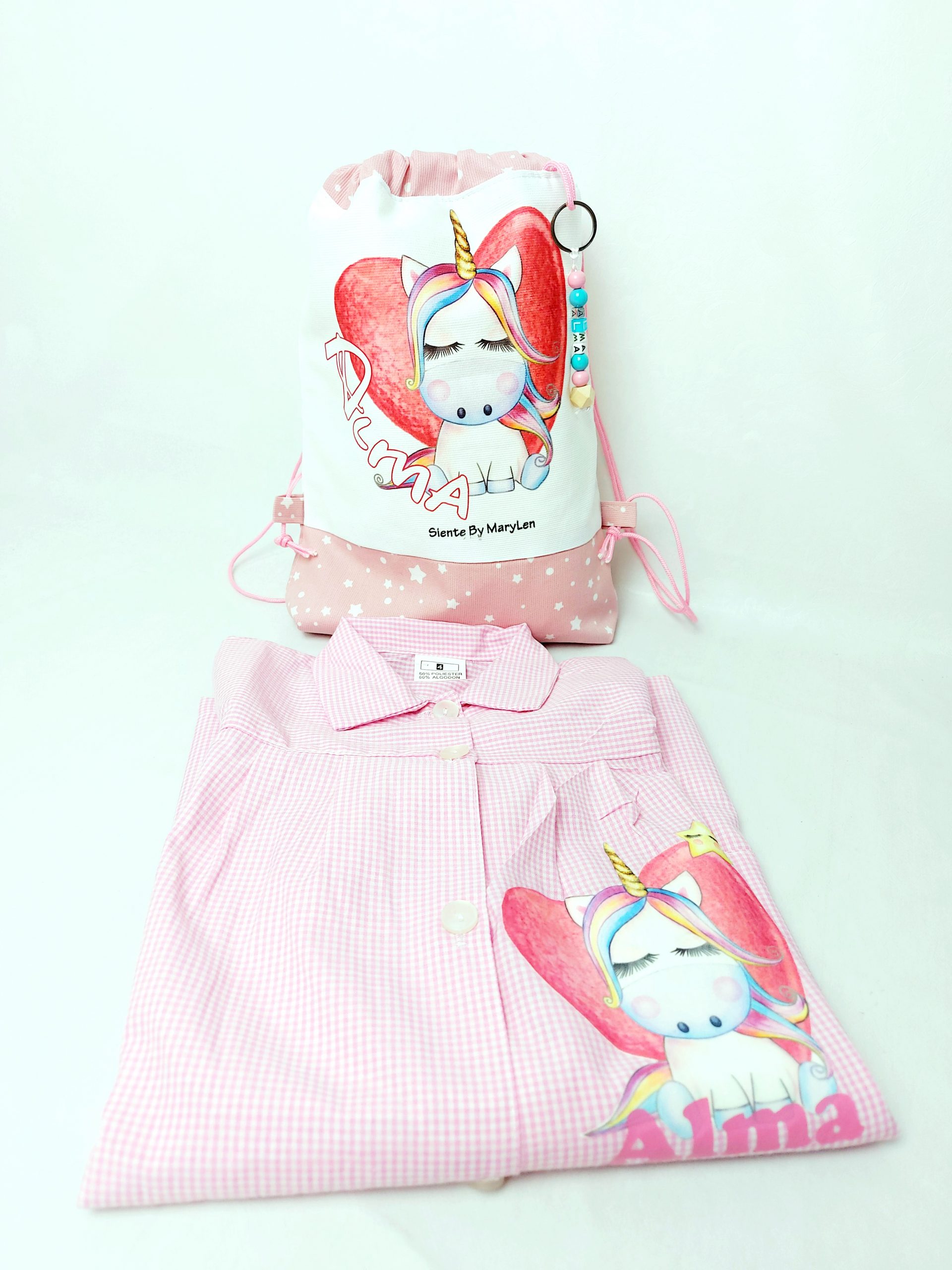 Mochila unicornio corazón - Imagen 2