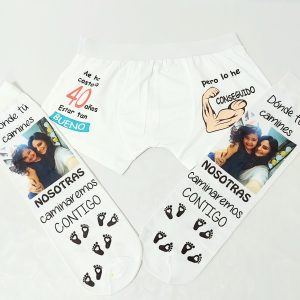 Pack boxer y calcetines blancos