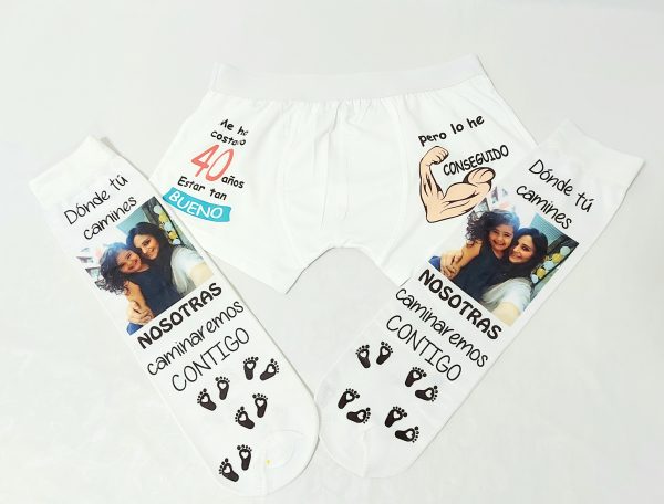 Pack boxer y calcetines blancos