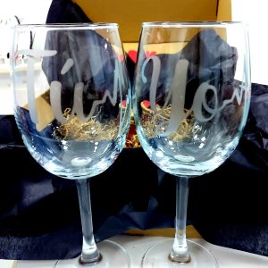 2 Copas vino Tú y Yo