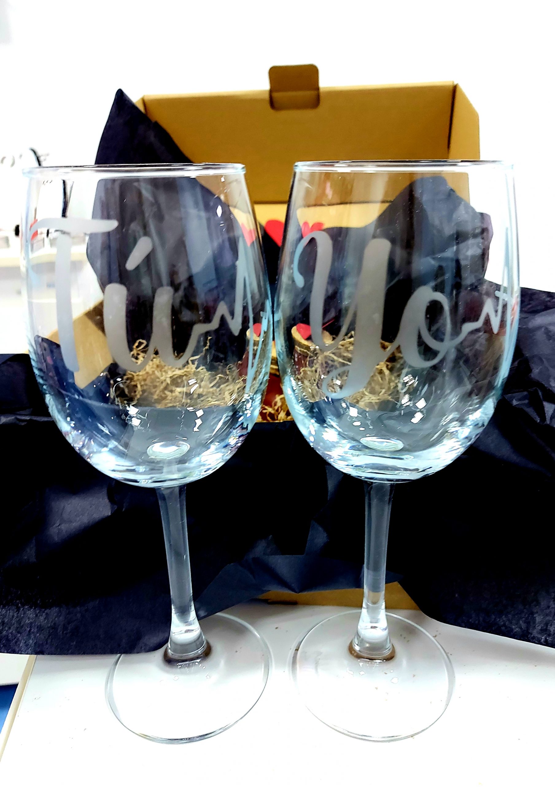 2 Copas vino Tú y Yo