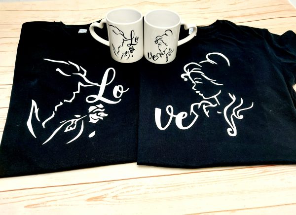 Conjunto 2 camisetas. Love silueta - Imagen 2