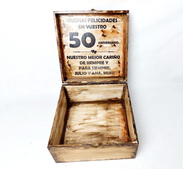 Caja de madera cumpleaños - Imagen 2