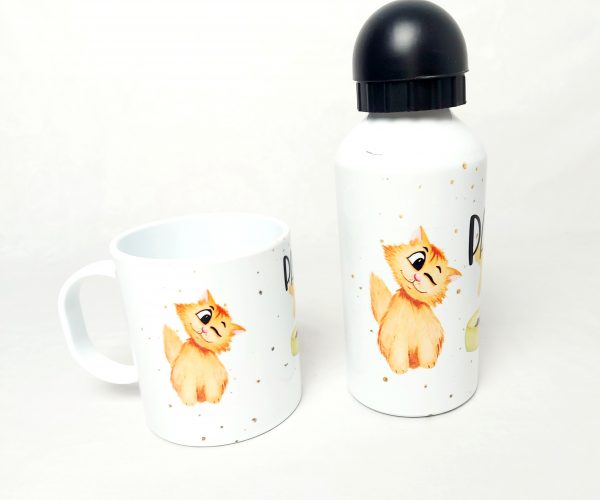 Conjunto  Gato, fiambrera, botella + taza - Imagen 3