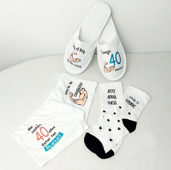 Pack zapatillas, boxer y calcetines, cumplo 40 - Imagen 4