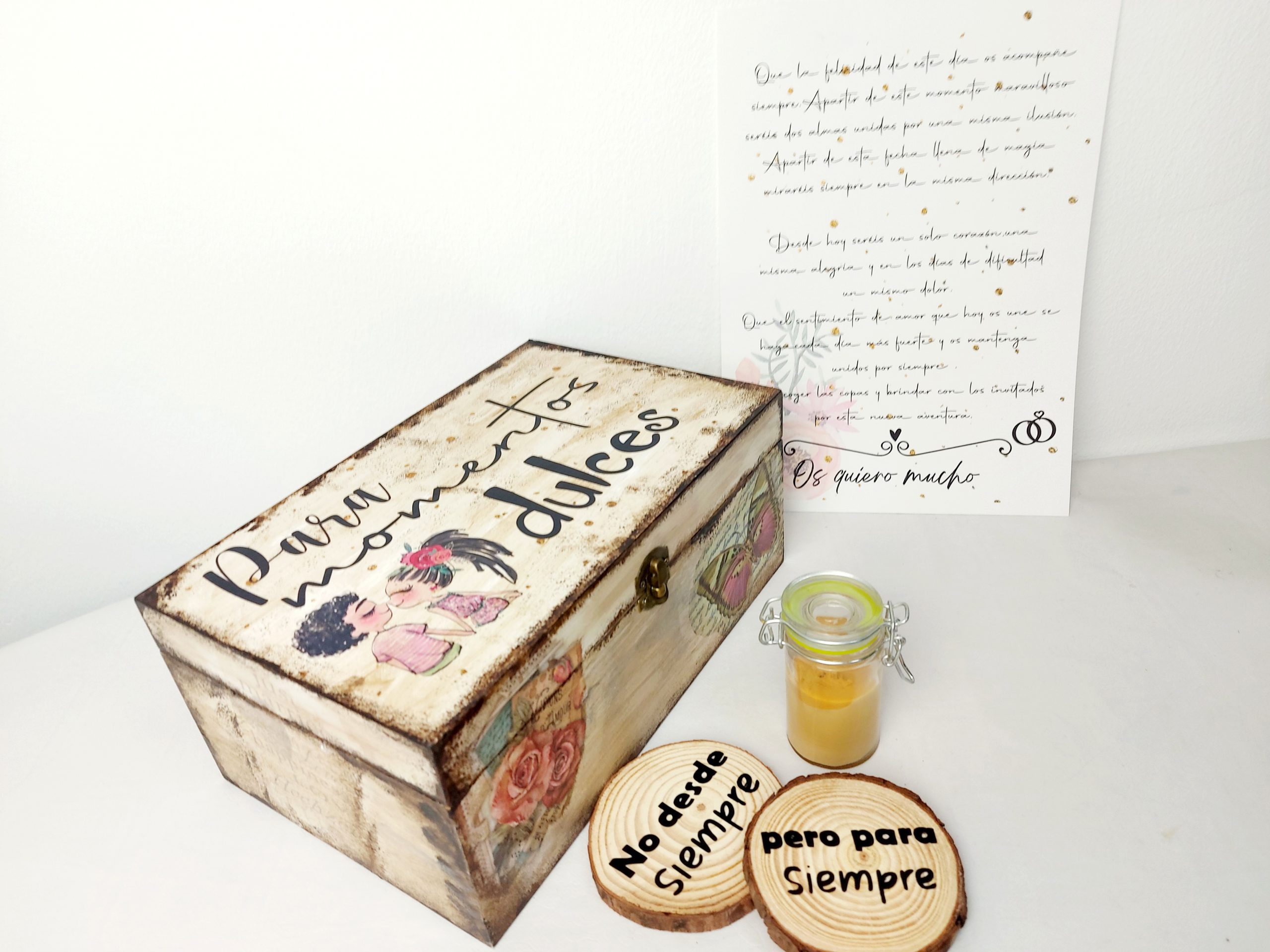 Pack novios en caja de madera - Imagen 4