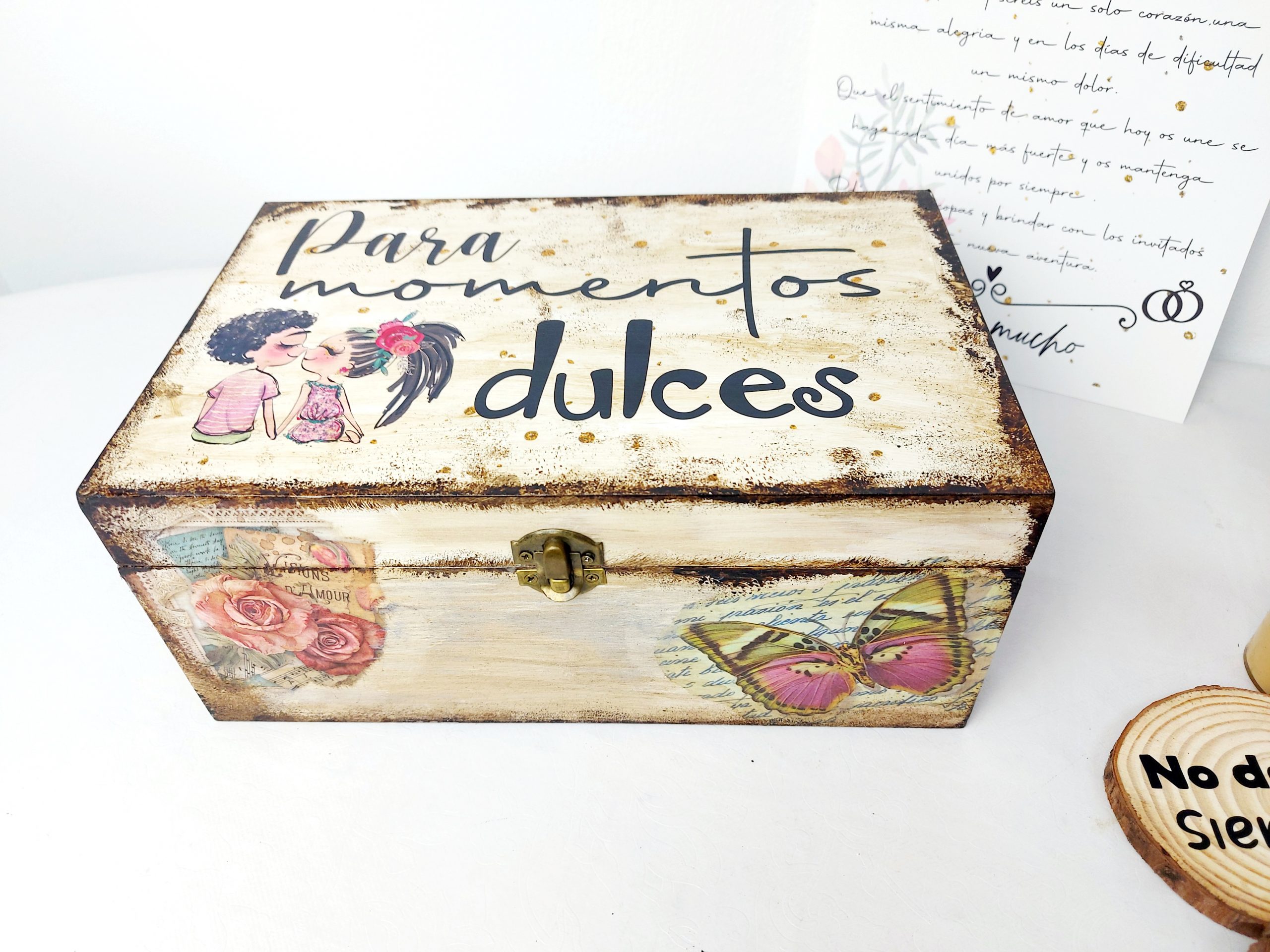 Pack novios en caja de madera - Imagen 6